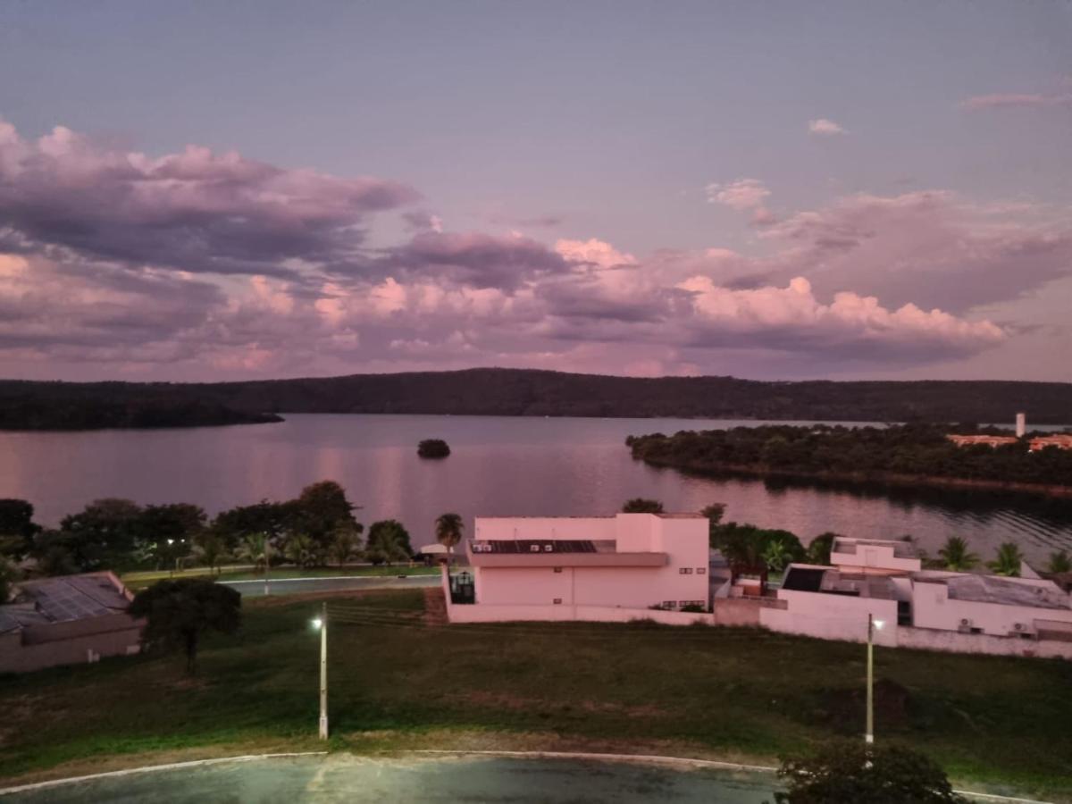 Enseada Nautico Apart Flat I Vista Para O Lago Corumba Caldas Novas Esterno foto